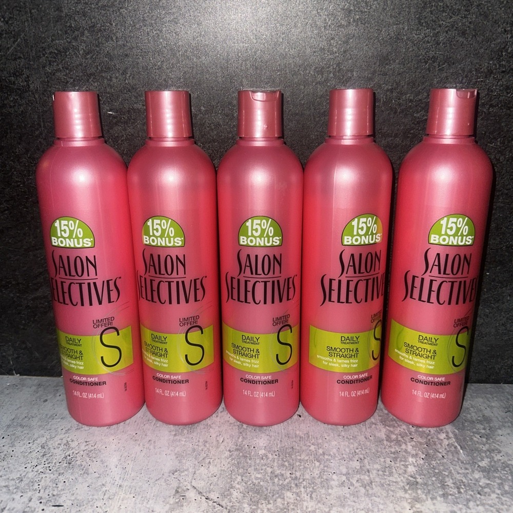 5 Lot Salon Selectives Daily Treatment S Conditioner Smooth & Straight 14oz